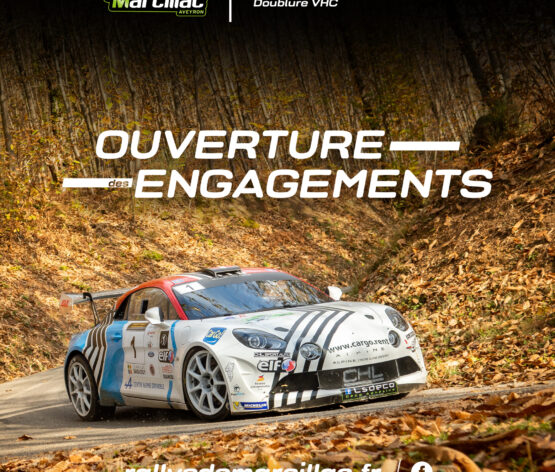 Rallye National du Vallon de Marcillac-Aveyron 2022 – Ouverture des Engagements